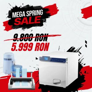Pachet Autoclav 22L clasa B, imprimanta integrata, Linea FOMOS, sigilator si distilator, 2 ani garantie
